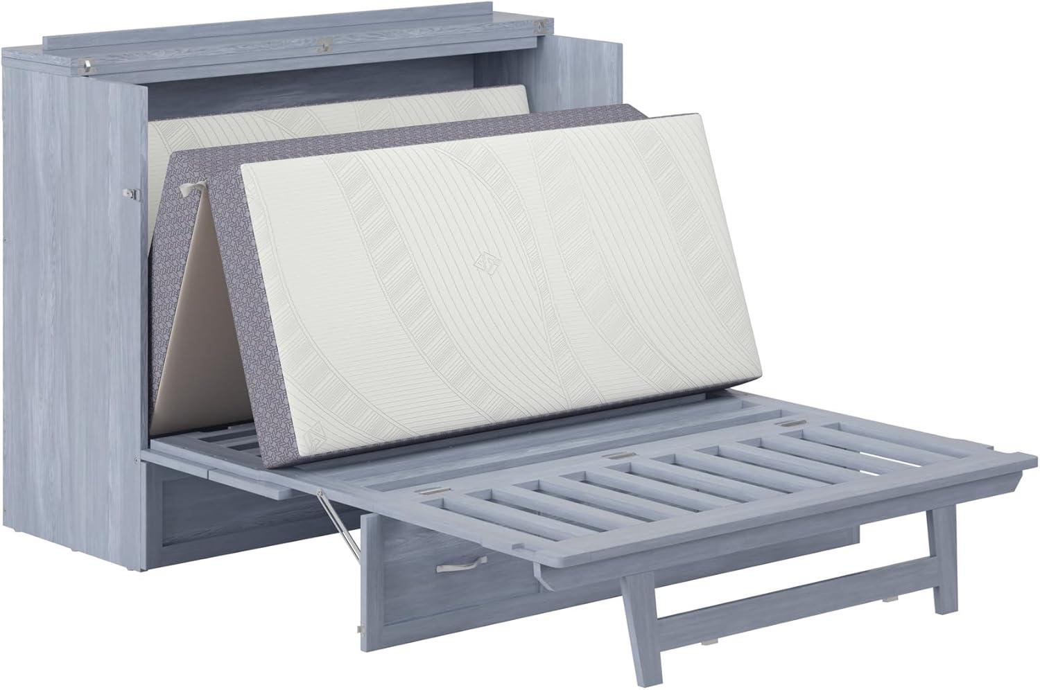 Full Northfield Murphy Bed Chest in Driftwood Grey