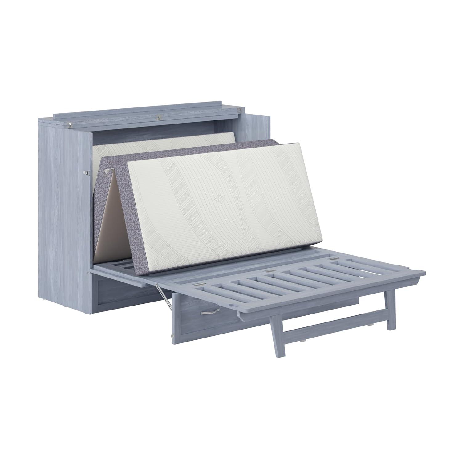 Full Northfield Murphy Bed Chest in Driftwood Grey