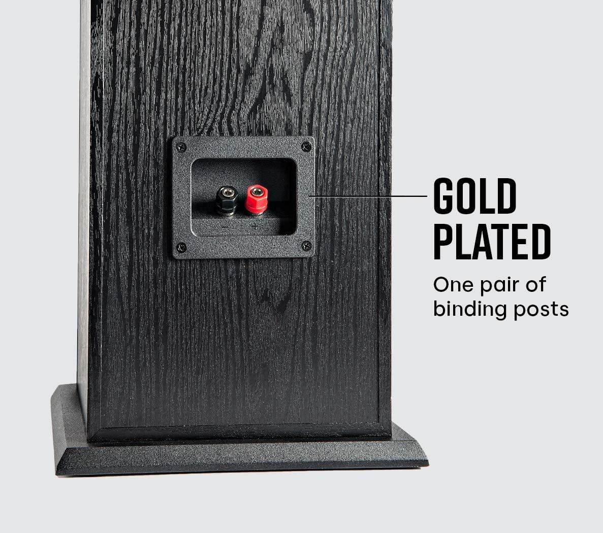 Polk Audio T50 Home Theater and Stereo Floor Standing Tower Speaker (Single, Black) - Deep Bass Response, Dolby and DTS Surround