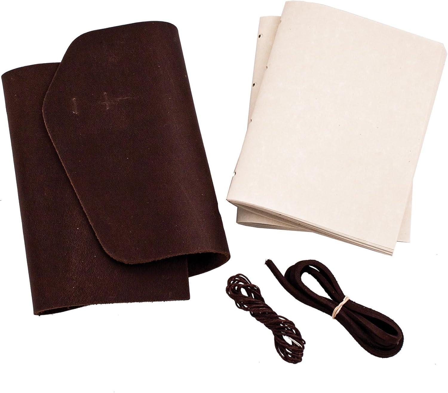 Realeather Crafts(R) Leather Journal Kit-Dark Brown
