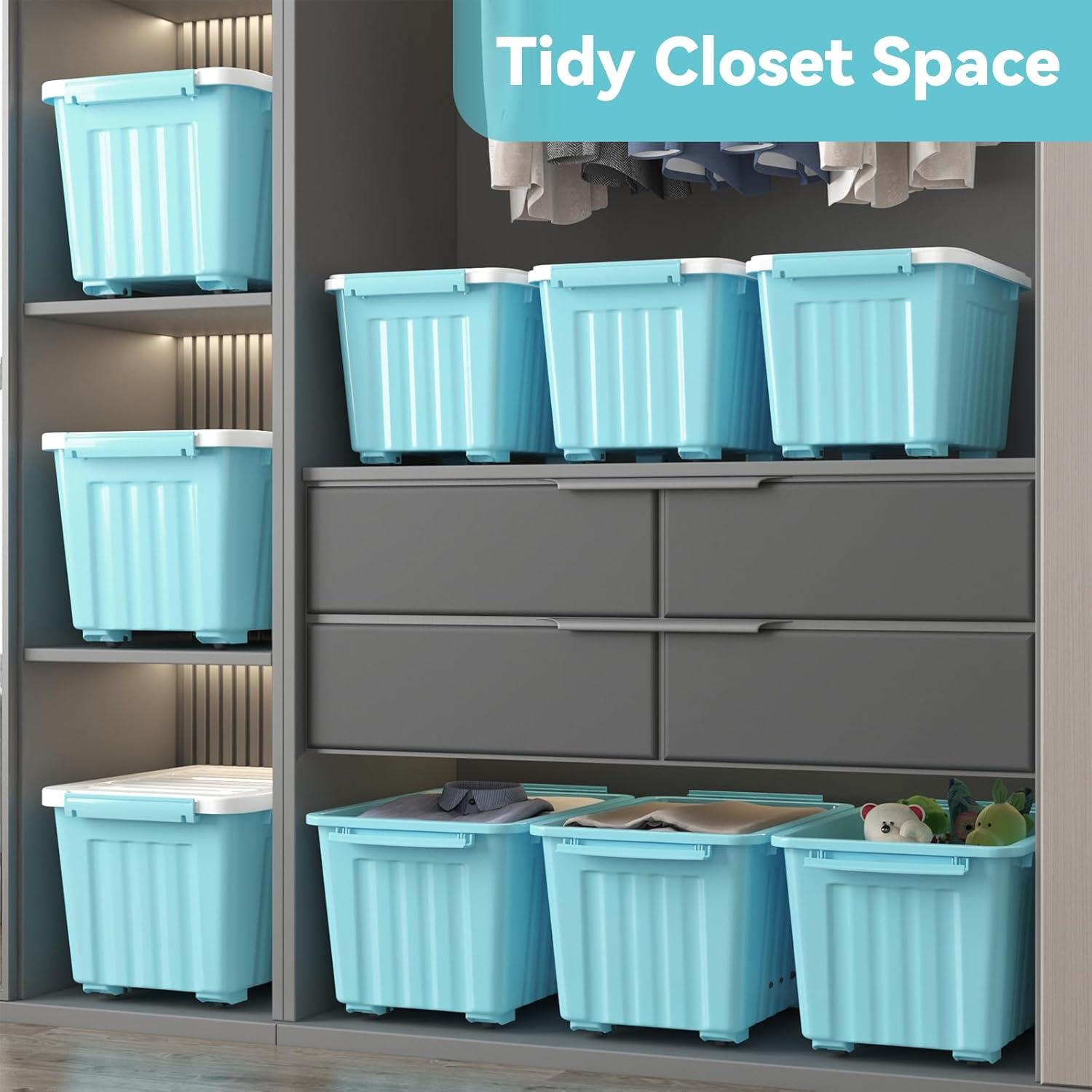 Blooming 97Quart Plastic Storage Bin, 97Quart-4Pack