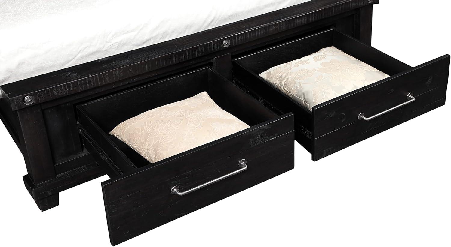 Yosemite Cafe Solid Wood Panel Storage Bed