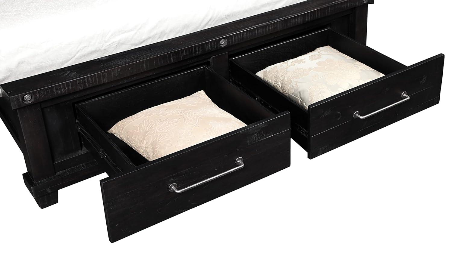 Yosemite Cafe Solid Wood Panel Storage Bed