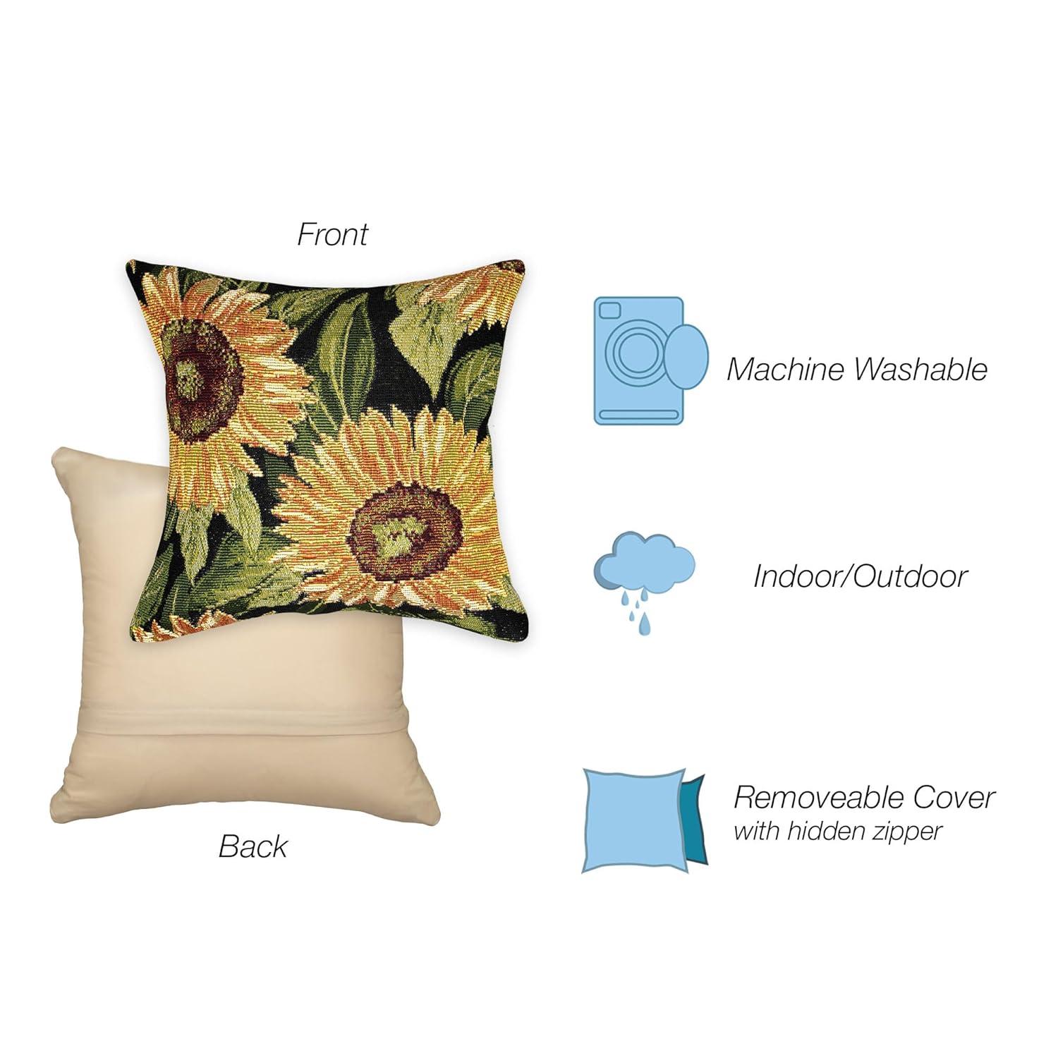Liora Manne Floral Indoor/Outdoor Throw Pillow