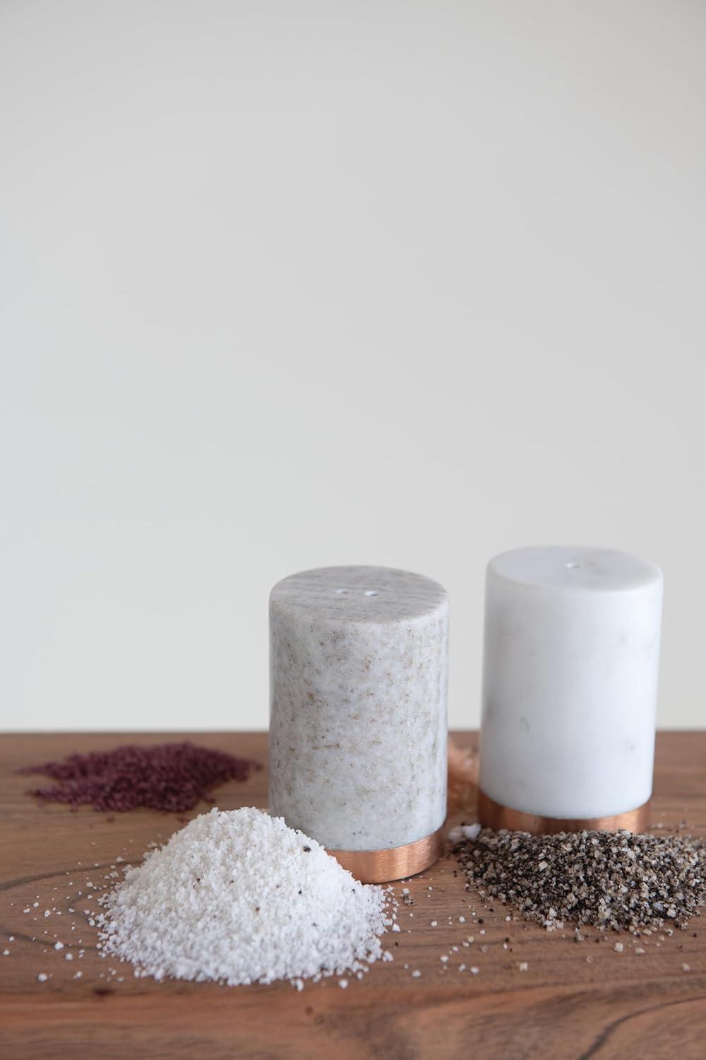 Creative Co-Op Marble Salt and Pepper Shaker Set & Reviews | Joss & Main