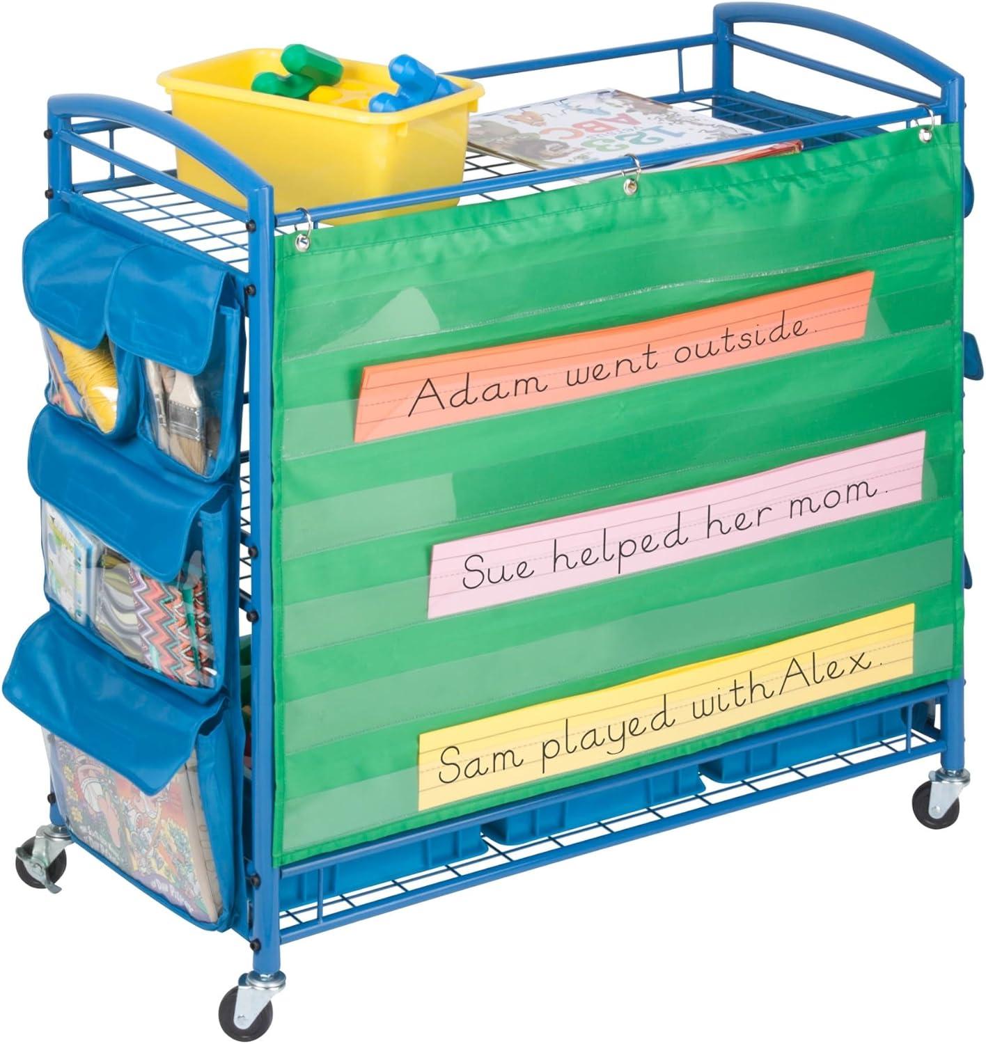 Zoomie Kids Harriotte 3 Compartment Metal Teaching Cart