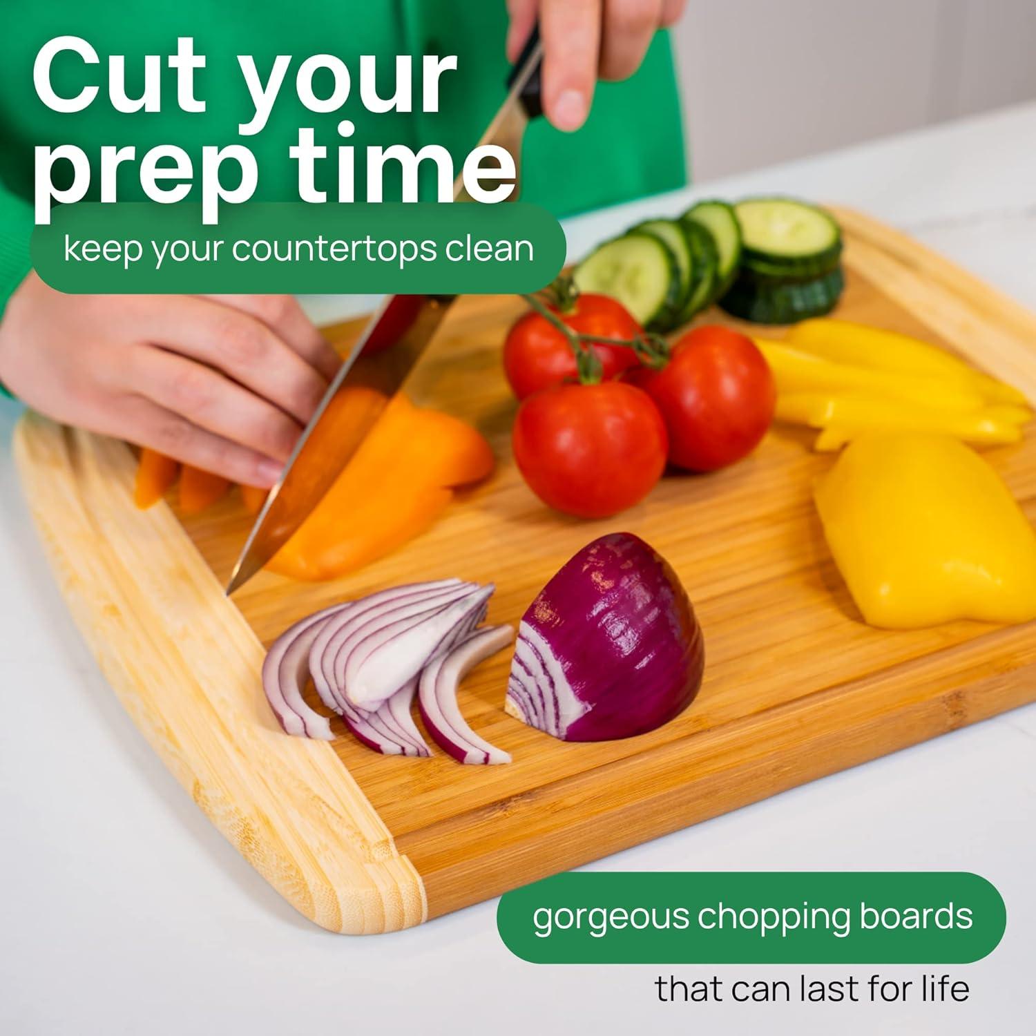 Greener Chef Medium Bamboo Cutting Board -14.5x11.5" Wood Cutting Board