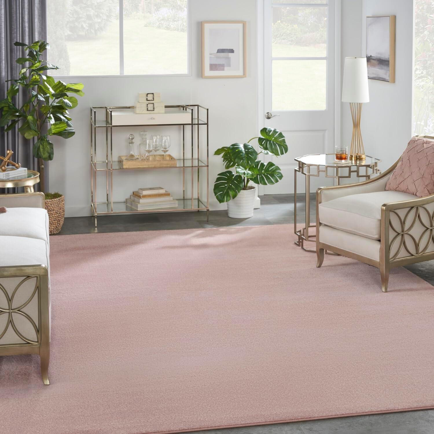 Nourison Essentials Easy Care Indoor Outdoor Area Rug - Pink 10' x 14'