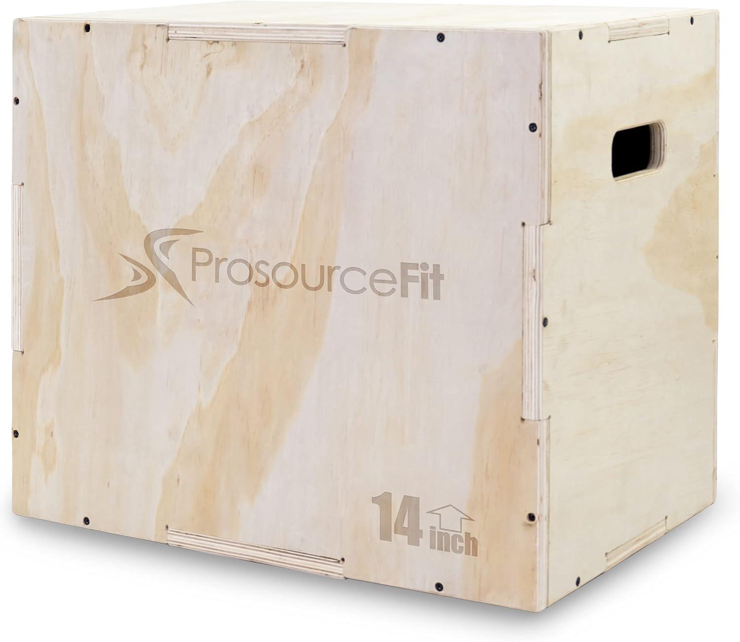 ProsourceFit 3-in-1 Wood Plyometric Jump Box, 16/12/14
