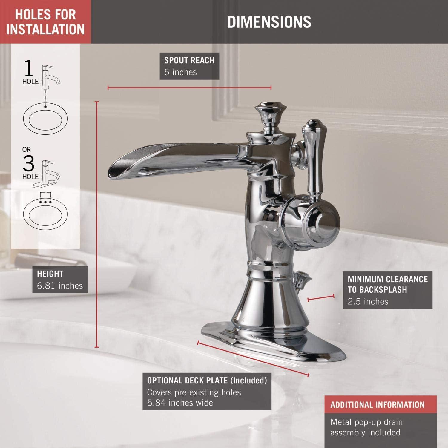 Cassidy™ Single Hole Bathroom Faucet with Drain Assembly