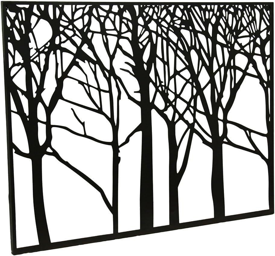 DecMode Black Metal Tree Wall Decor