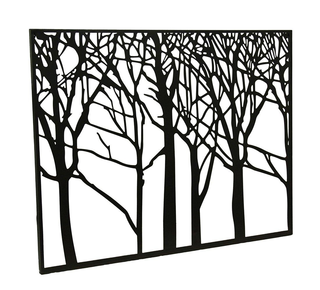 DecMode Black Metal Tree Wall Decor