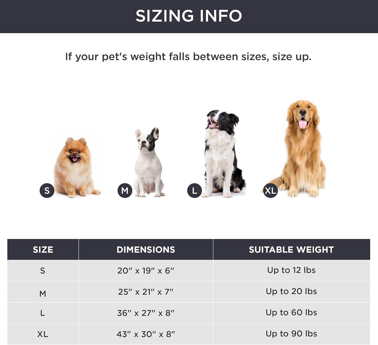 Dog Bed for Small Medium Dog 25x21x7inches Washable Pet Beds