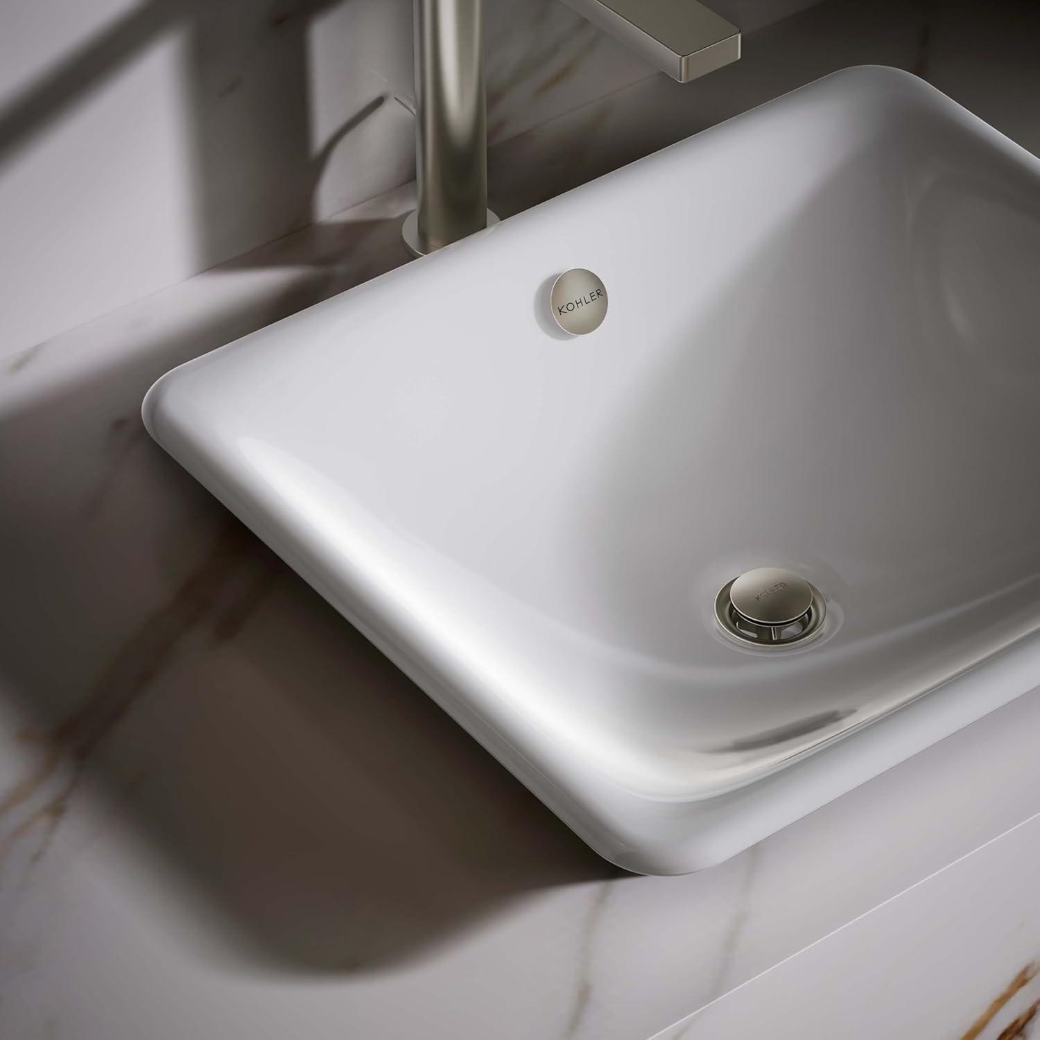 Iron Plains 6.3" Tall Metal Rectangular Bathroom Sink with Overflow