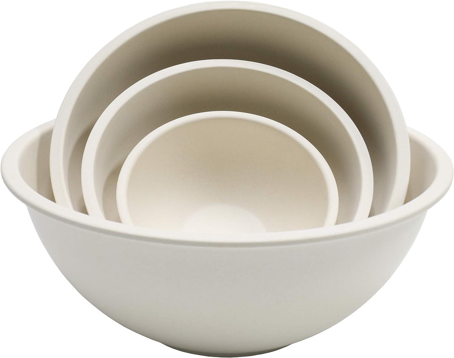 Natural Bamboo Fiber 4-Piece Mixing Bowl Set