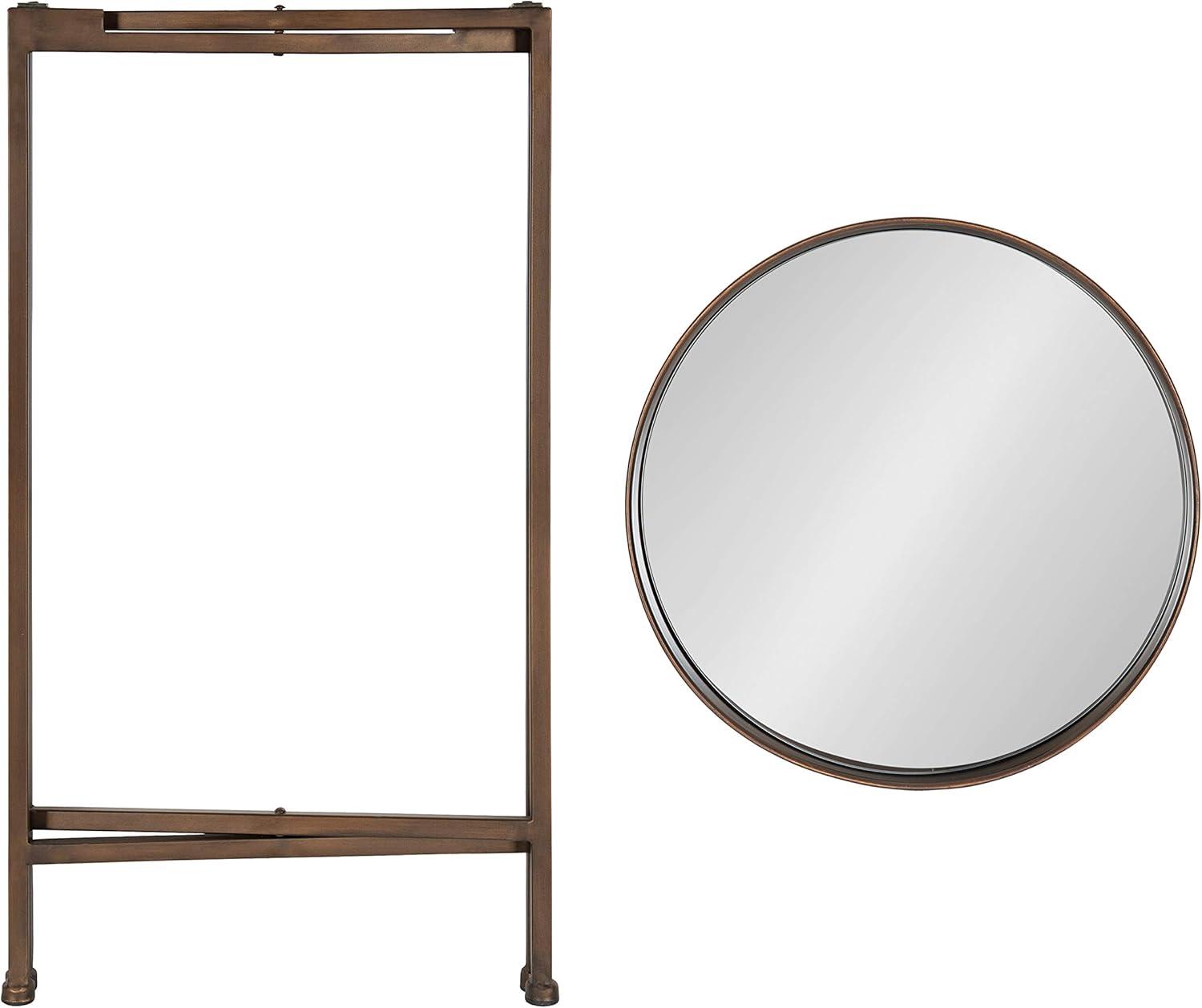 Kate and Laurel Celia Round Metal Tea Table, 14x14x25.75, Bronze