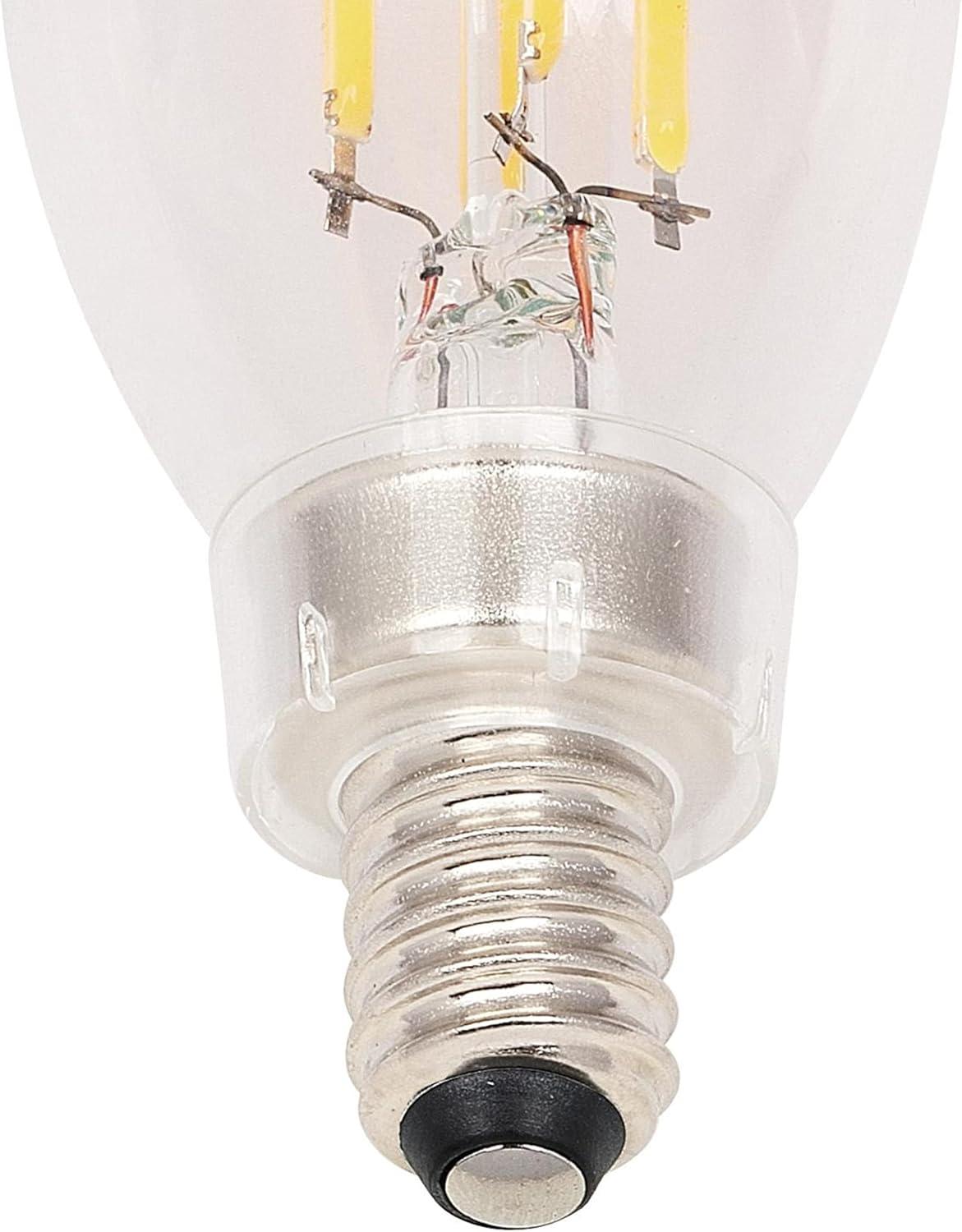 60-Watt Equivalent CA11 Dimmable Clear E12 Edison Filament LED Light Bulb 3000K (6-Pack)