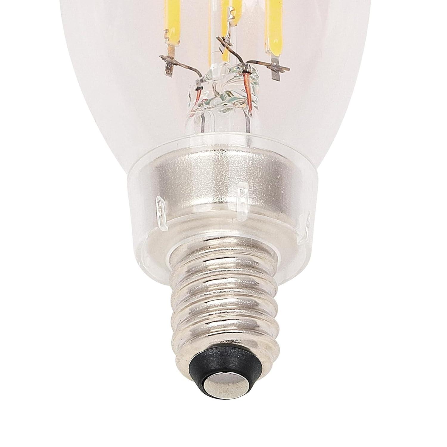 60-Watt Equivalent CA11 Dimmable Clear E12 Edison Filament LED Light Bulb 3000K (6-Pack)