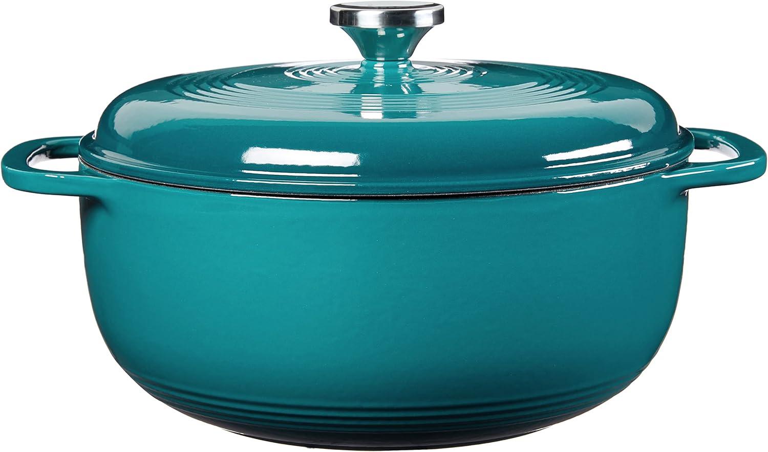 Lagoon Blue 6 Qt Enameled Cast Iron Dutch Oven