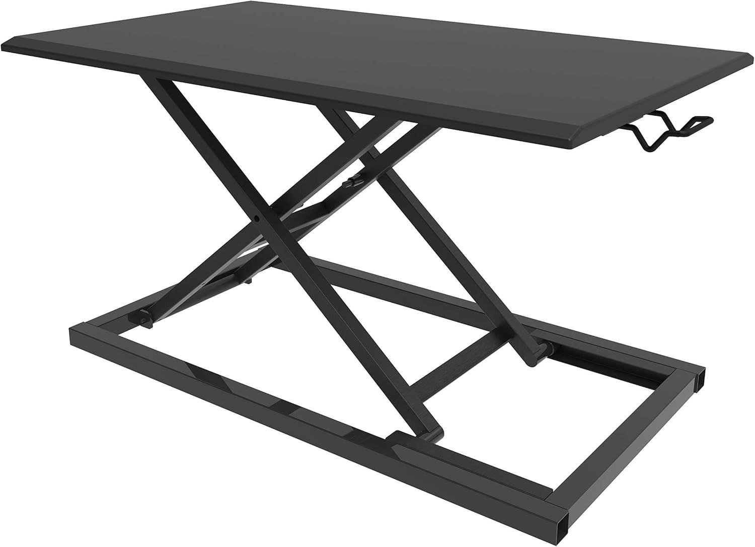 Stand Up Desk Store AirRise Adjustable Height Standing Desk Converter Monitor Stand (Black, 29")