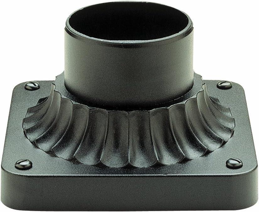 Canby 5.5 in. Black Square Pier Mount Base for 3 inch Post Top Mounts