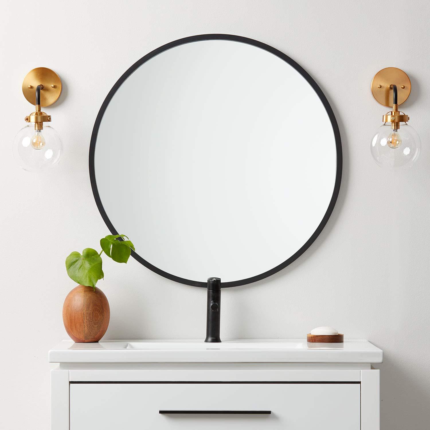 Sabine Metal Round Wall Mirror
