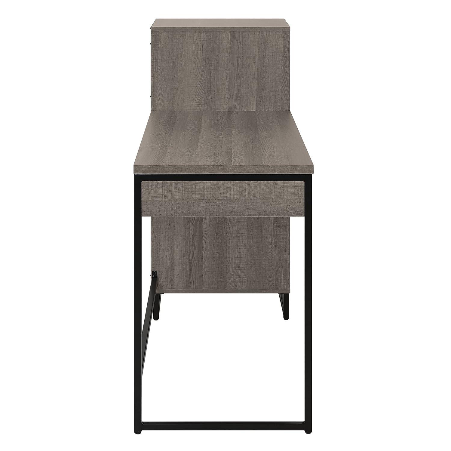 Hagney Lane Worksmart Sit-To-Stand Desk in Farm Oak Engineered Wood