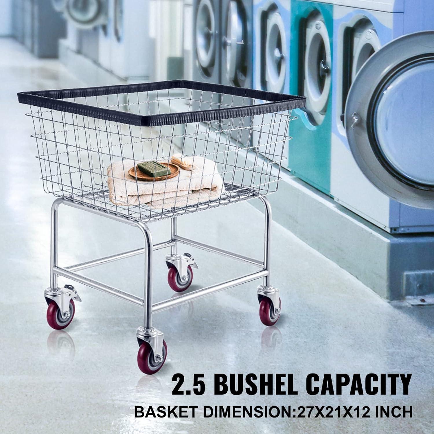 21 x 27 x 27.5 in. Wire Laundry Cart