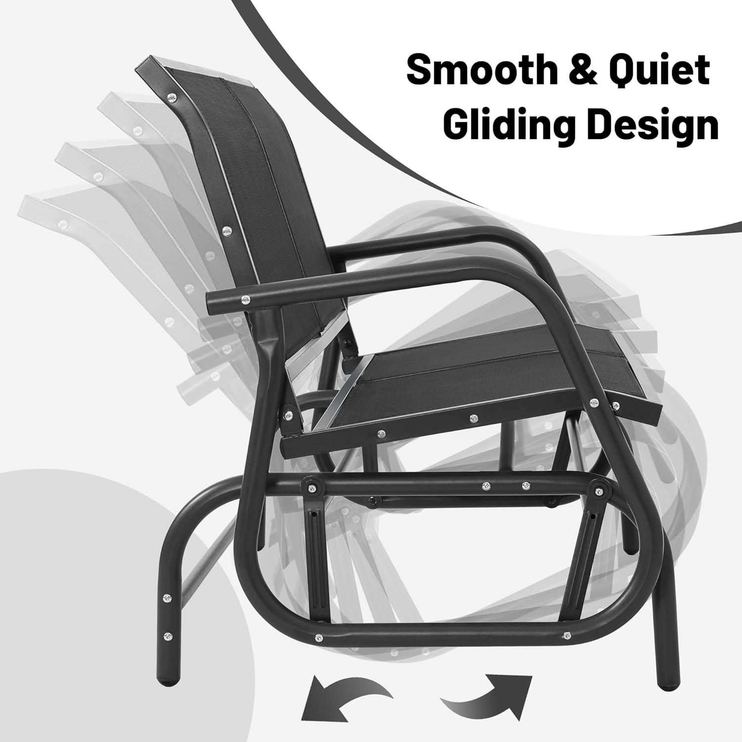 Lark Manor™ Annemaria Glider Metal Bench
