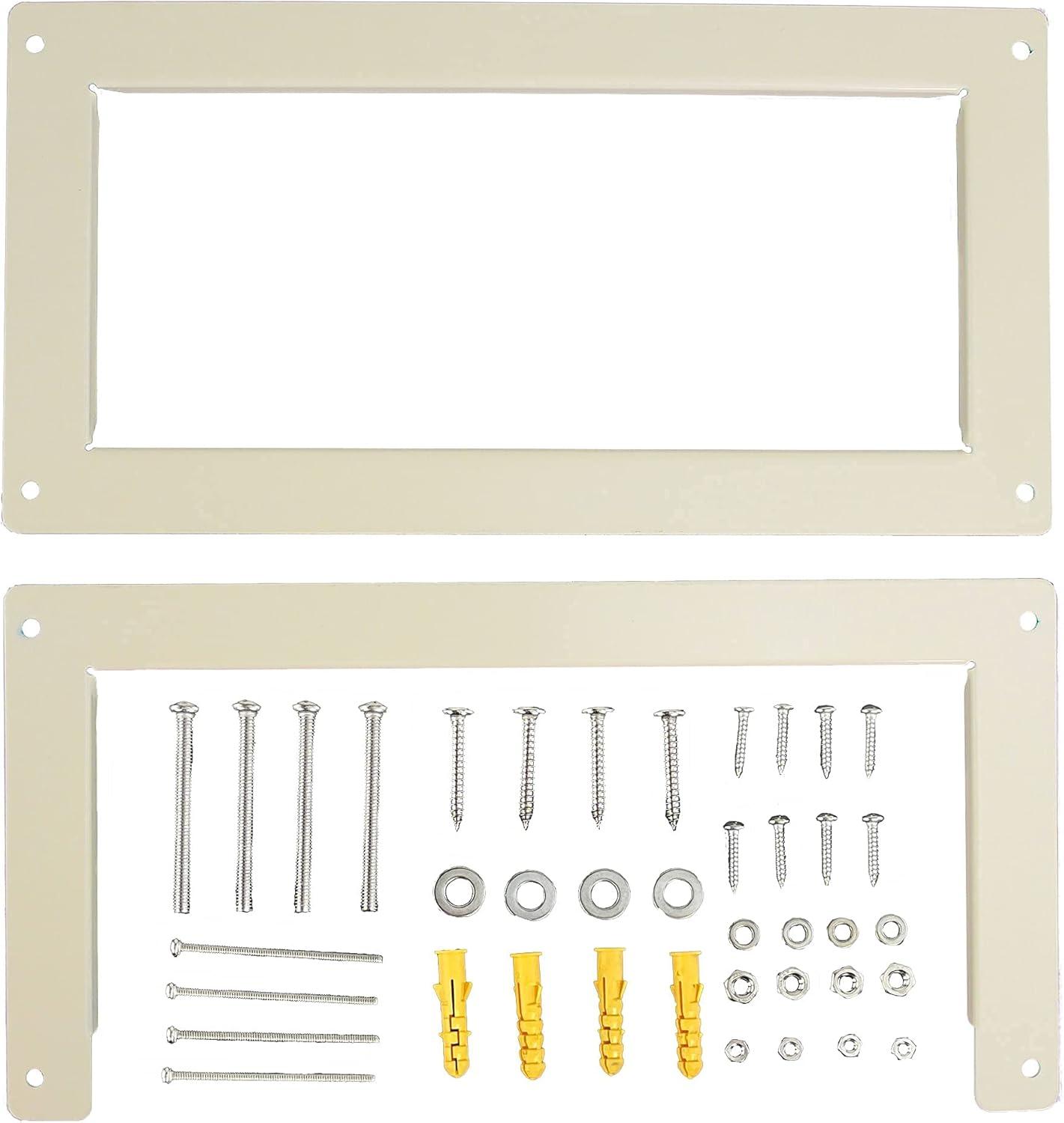 Beige Cream Steel Lockable Through-the-Door Mail Drop Box