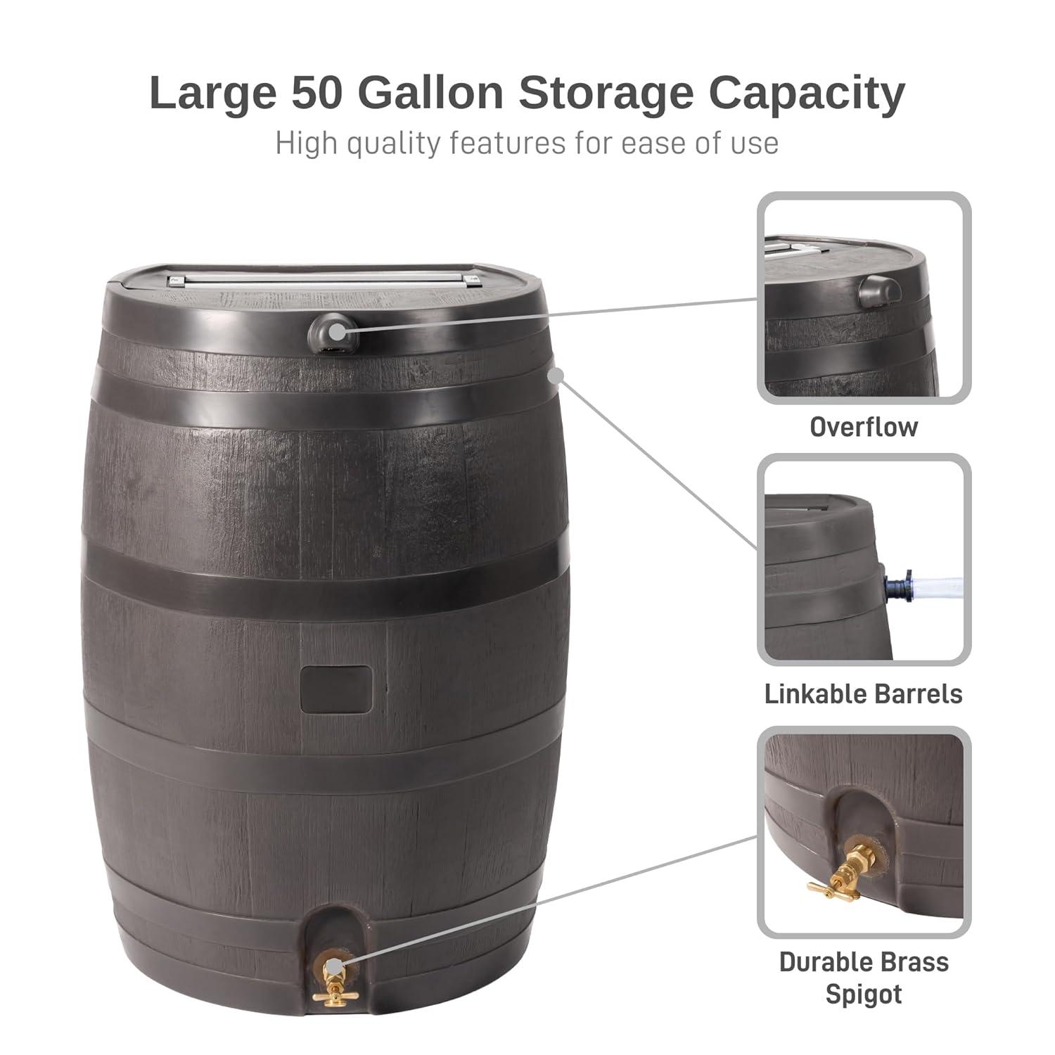 RTS Companies RTS Home Accents 50 Gallon Eco Rain Barrel