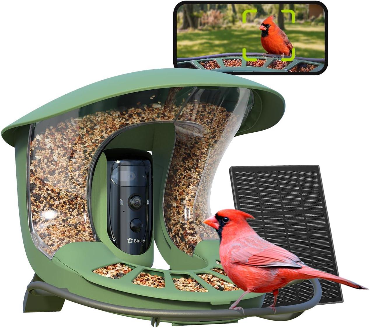Birdfy Birdfy 2 Smart Bird Feeder with Camera, Dual-Lens, Solar-Powered, Wireless Installation, Auto-Capture Bird Videos & Motion Detection, Gift Present
