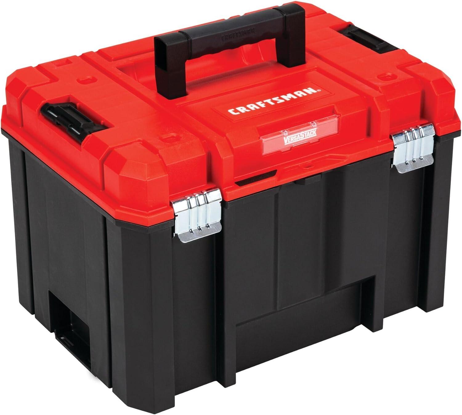 CRAFTSMAN Versastack System 17-in Red Plastic Lockable Tool Box