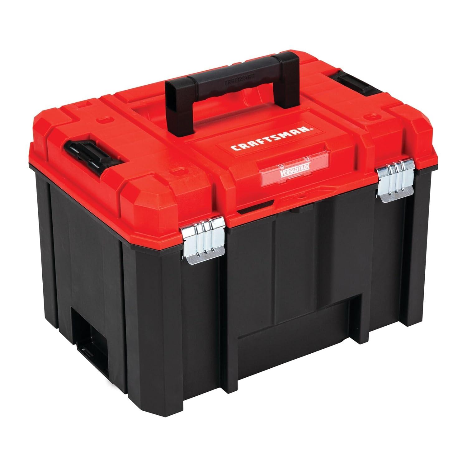 CRAFTSMAN Versastack System 17-in Red Plastic Lockable Tool Box