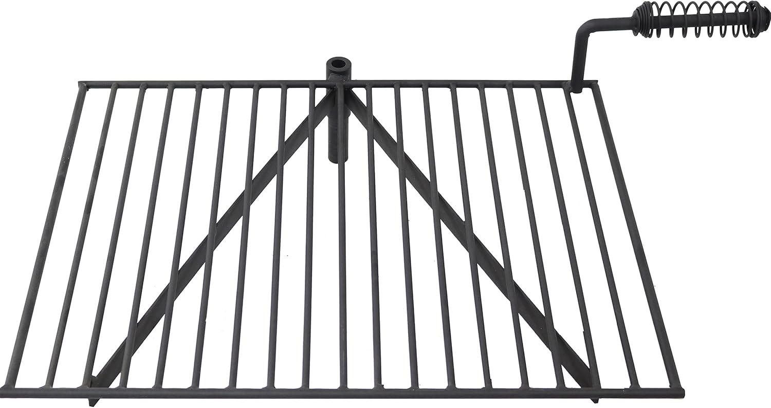 Sunnydaze Outdoor Heavy-Duty Steel Portable Campfire Ring with Cooking Grate and Fire Poker - 36" - Black