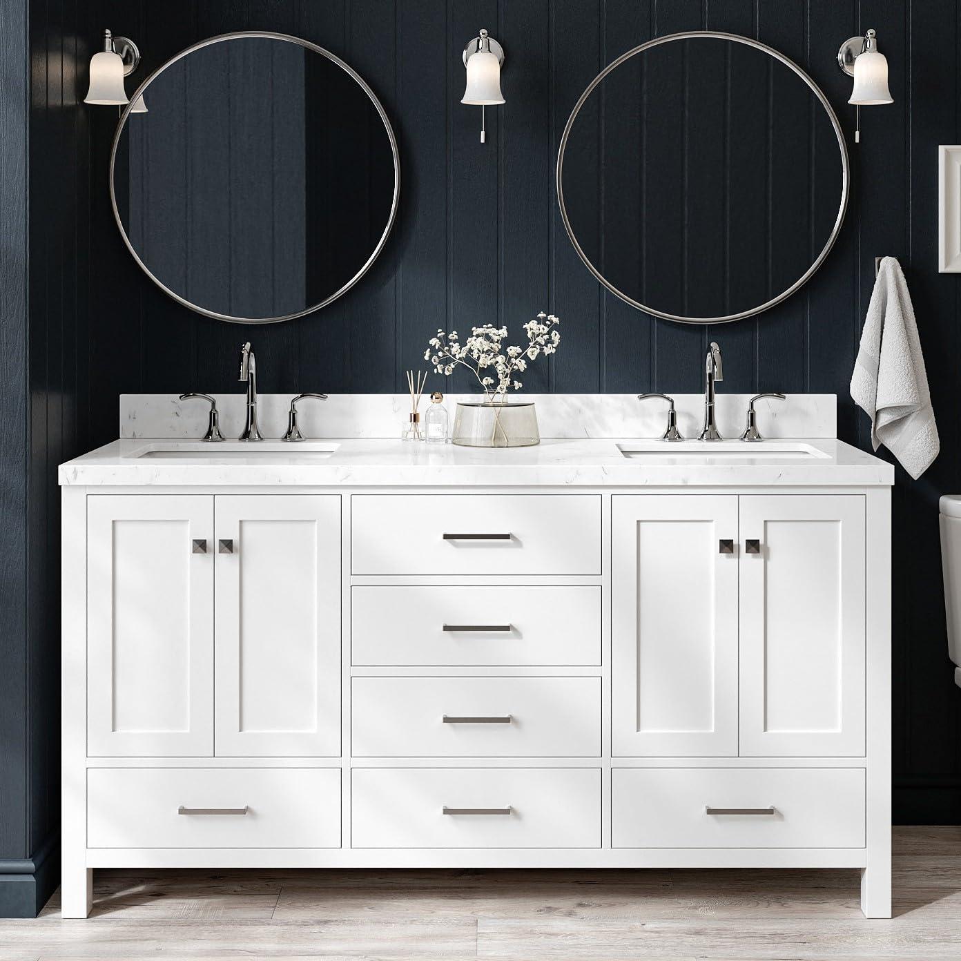 Ariel A055swqovo Cambridge 55" Free Standing Single Basin Vanity Set - White