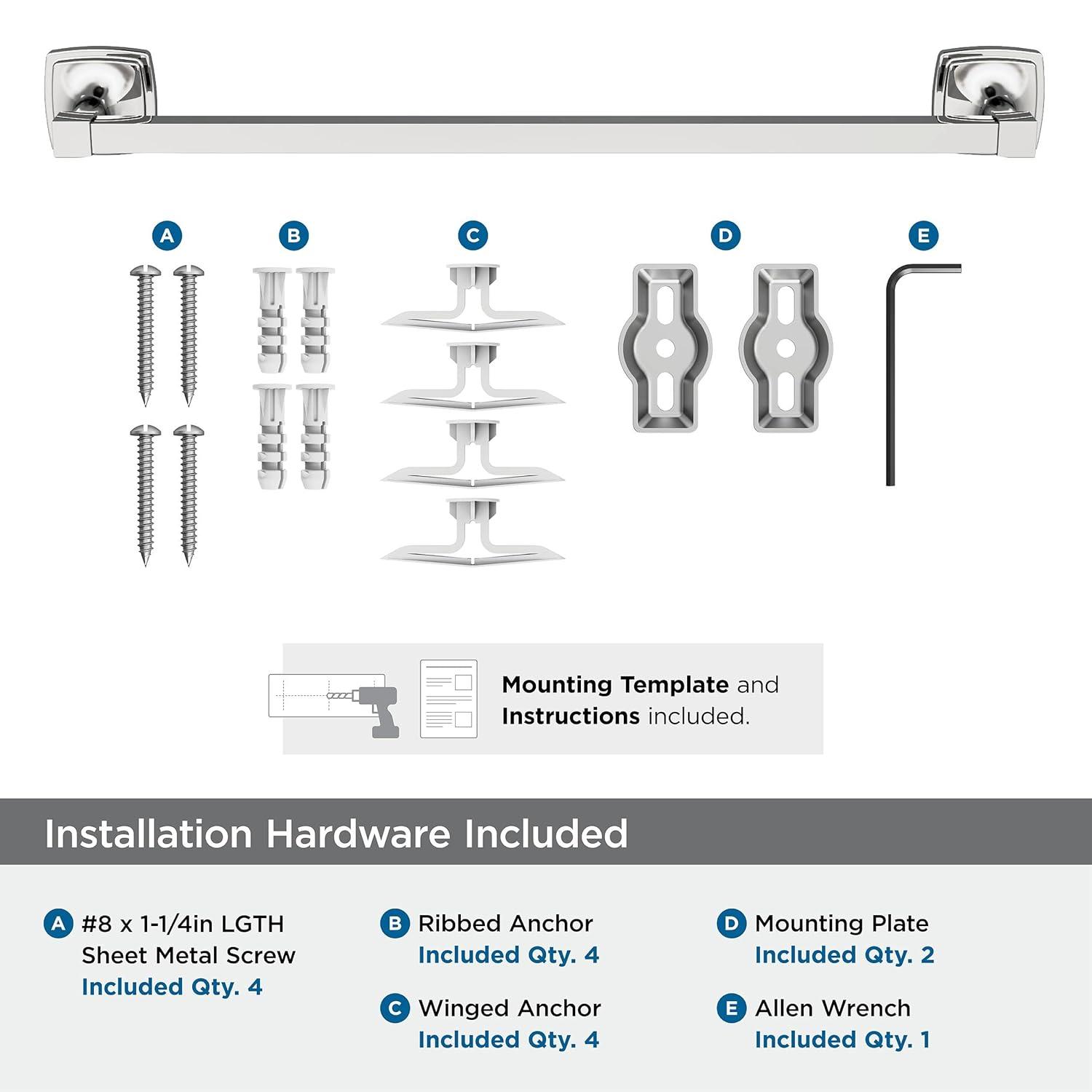 Amerock Stature Chrome 18 inch (457mm) Towel Bar