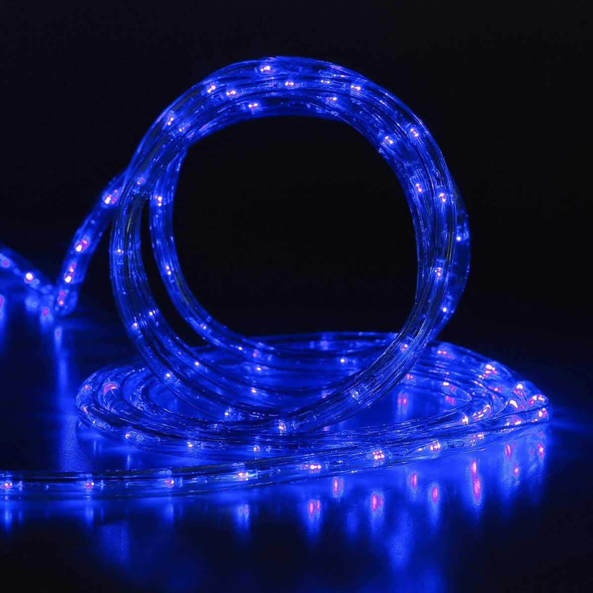 50Ft Led Rope Lights Outdoor, LED Strip Lights Outdoor Waterproof Decorative Lighting for Indoor/Outdoor, Deck, Eaves, Backyards Garden, Stairs Balcony Christmas Decoration(Warm White)