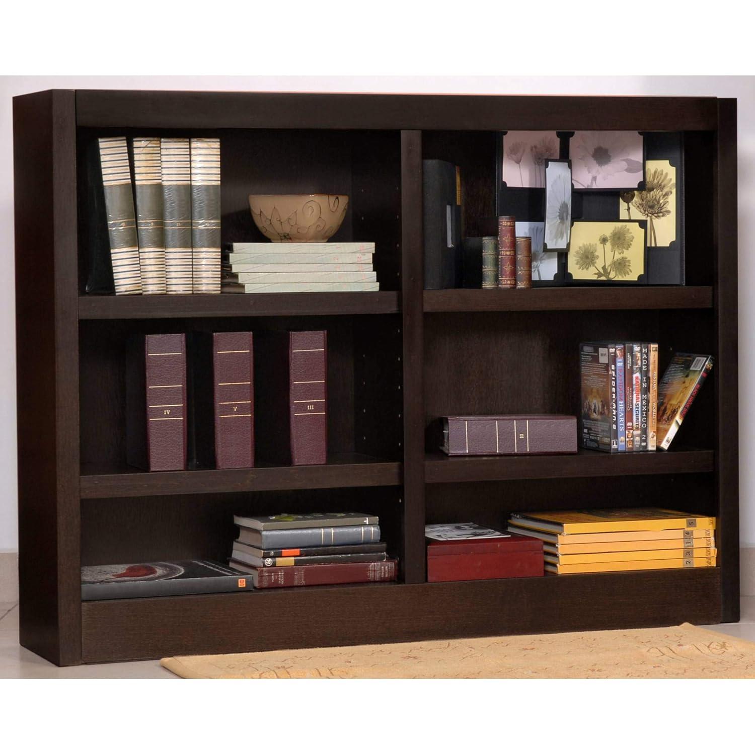 Concepts in Wood Book Shelf - Wood Bookcase Furniture 48 x 36" - Espresso