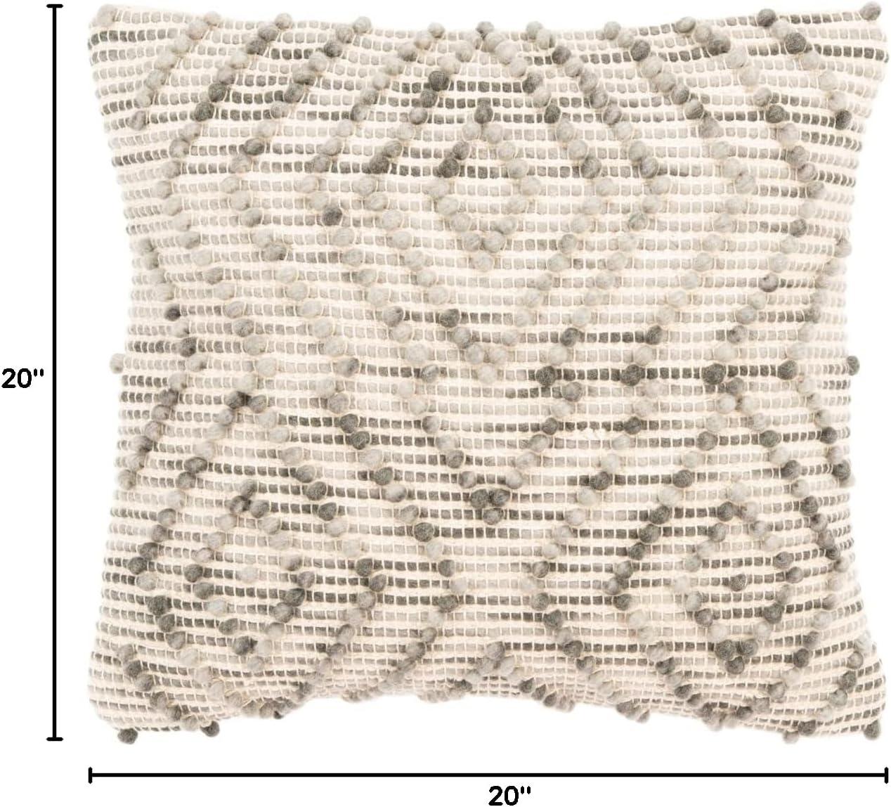 SAFAVIEH Adalia Geometric Pillow, 20" x 20", Grey