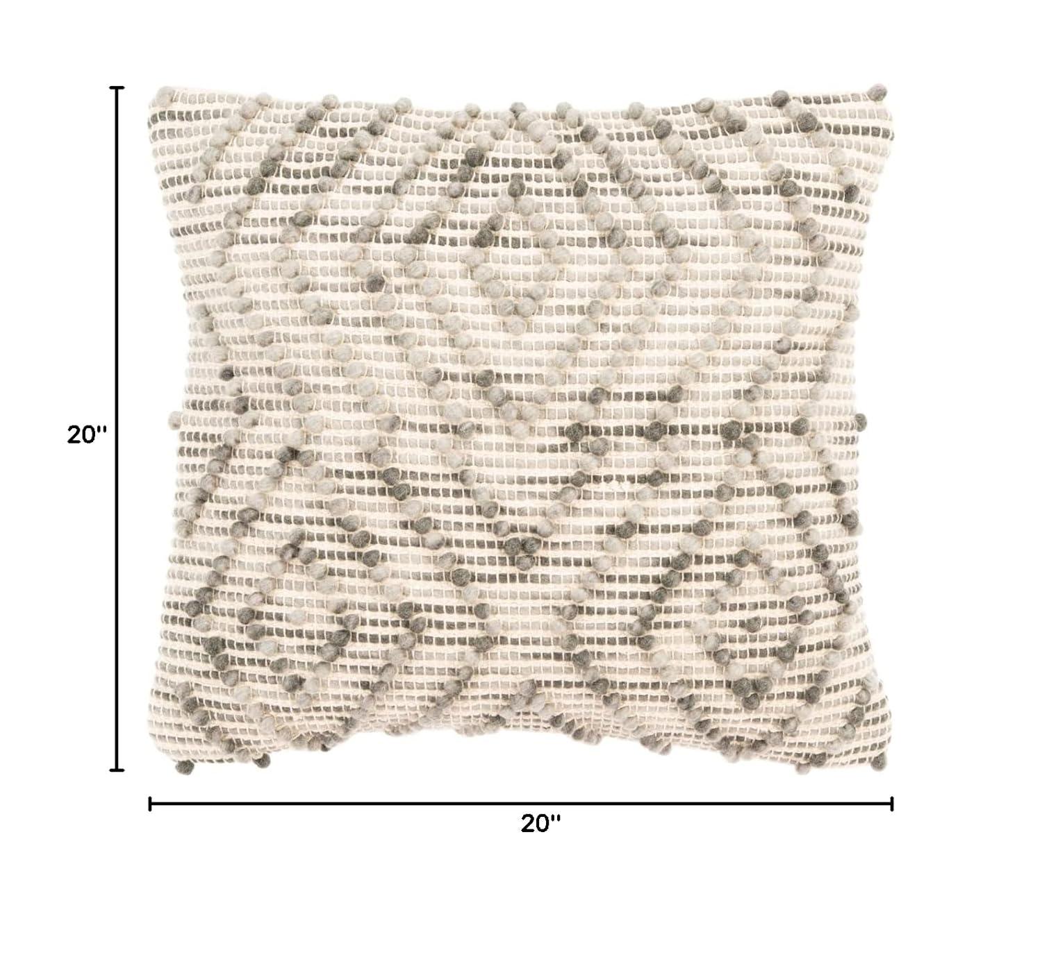SAFAVIEH Adalia Geometric Pillow, 20" x 20", Grey