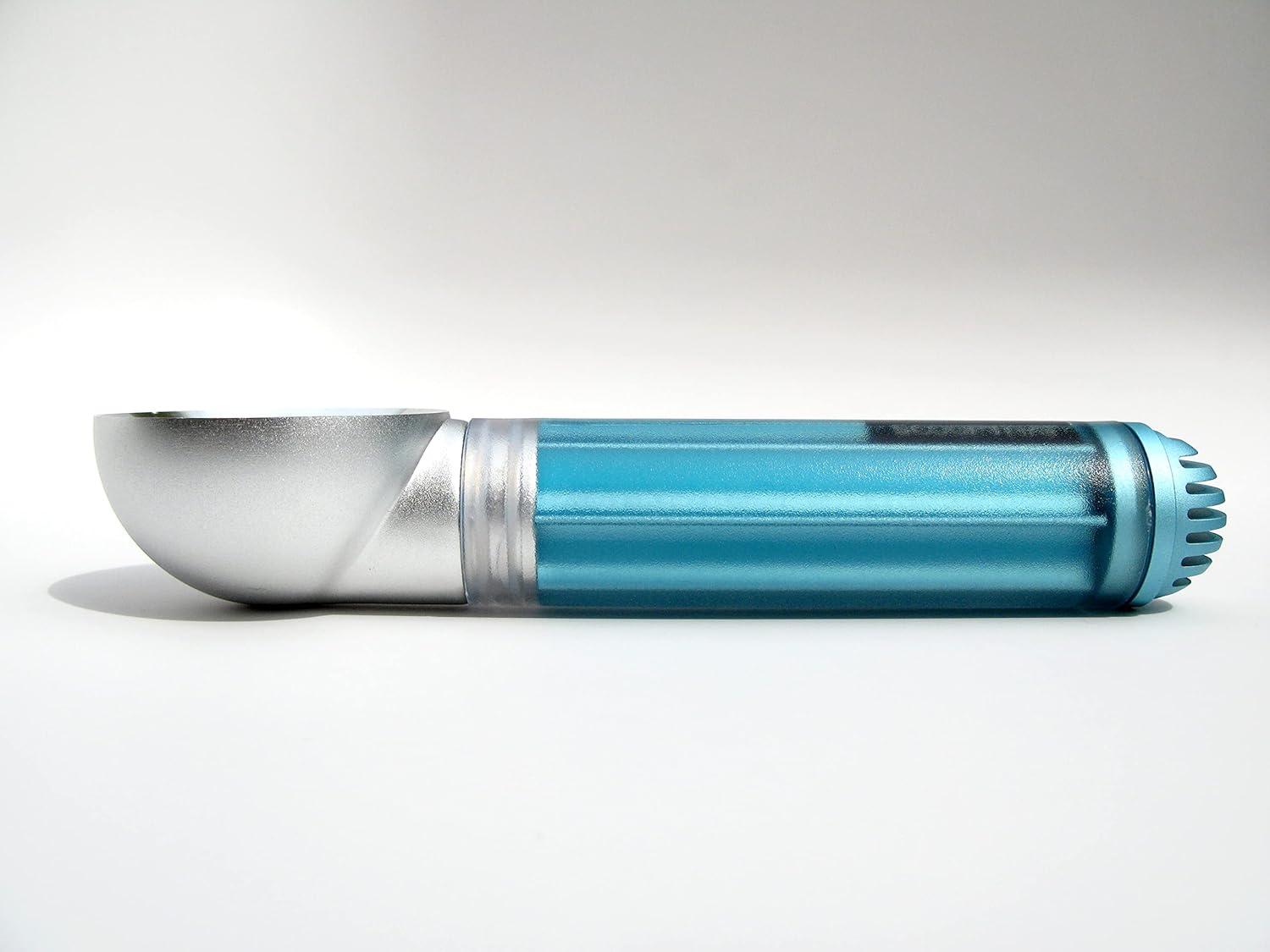 THAT Inventions ScoopTHAT Radii advanced thermal ring ice cream scooper - silver/blue