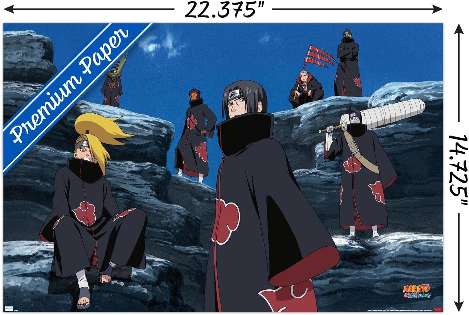 Naruto Shippuden - Akatsuki Wall Poster, 14.725" x 22.375"
