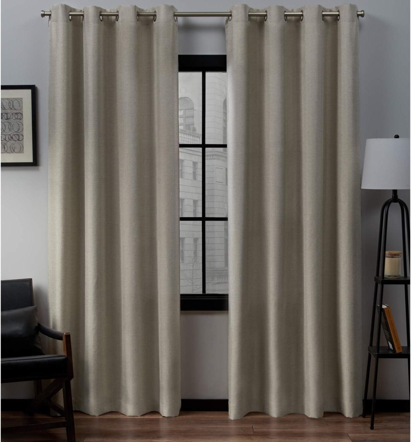 Loha GT Aaliyah Solid Color Semi-Sheer Grommet Curtain Panels