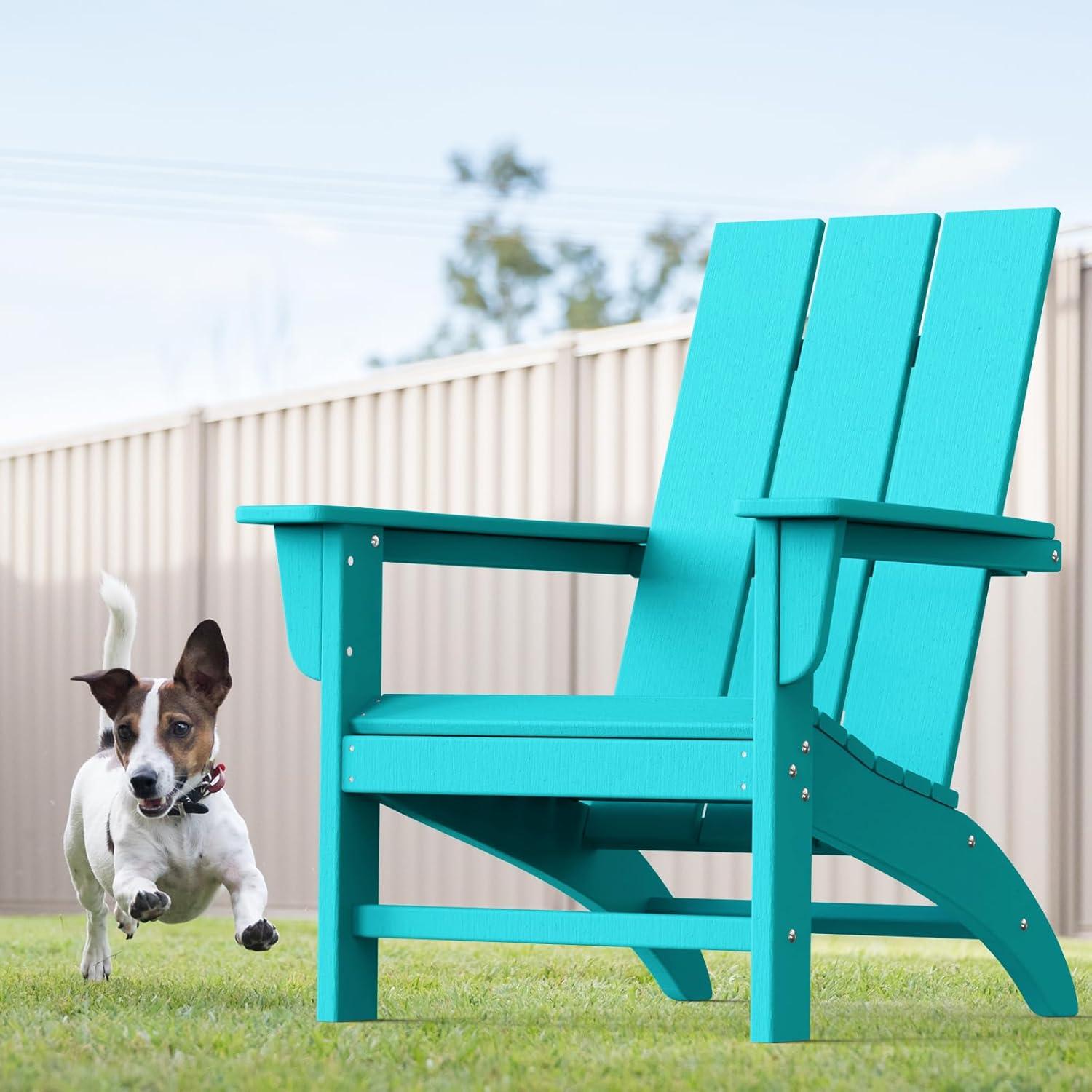 Modern Adirondack High-Density Polyethylene (HDPE) Outdoor Adirondack Chair
