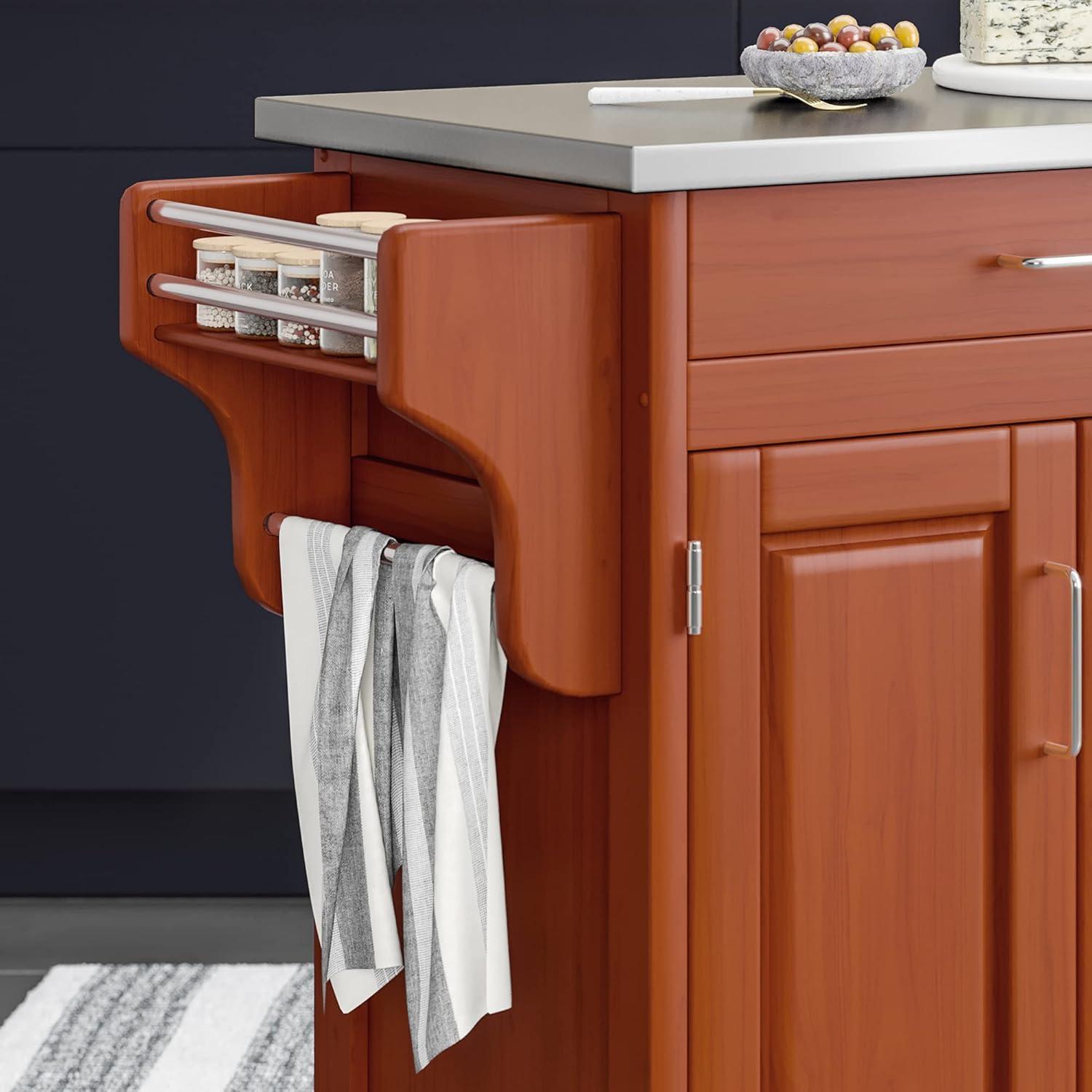 Homestyles Create-a-Cart Wood Rolling Kitchen Cart in Brown