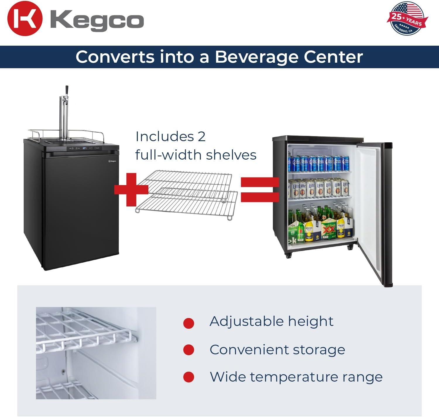 Kegco Kegco Single Tap Freestanding Kegerator with Adjustable Temperature