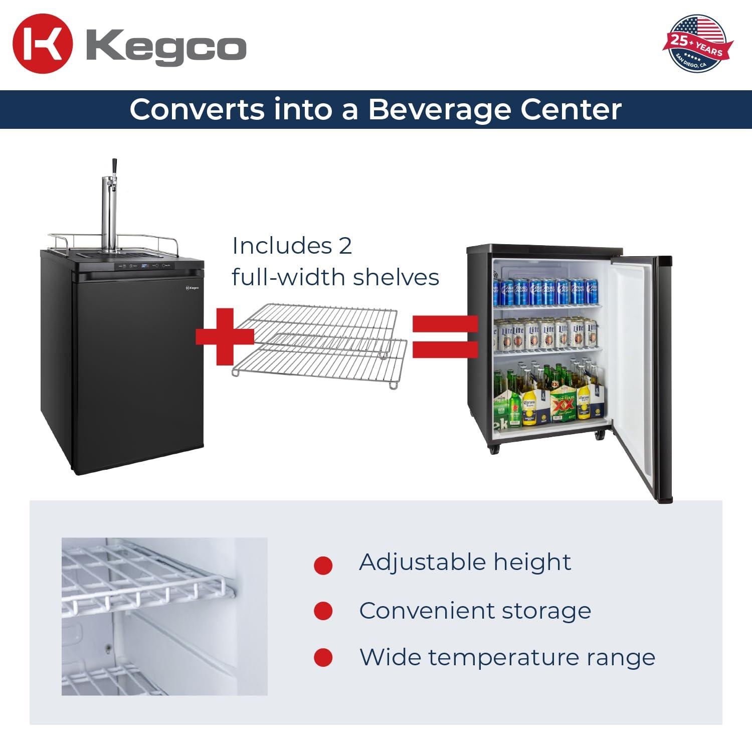 Kegco Kegco Single Tap Freestanding Kegerator with Adjustable Temperature