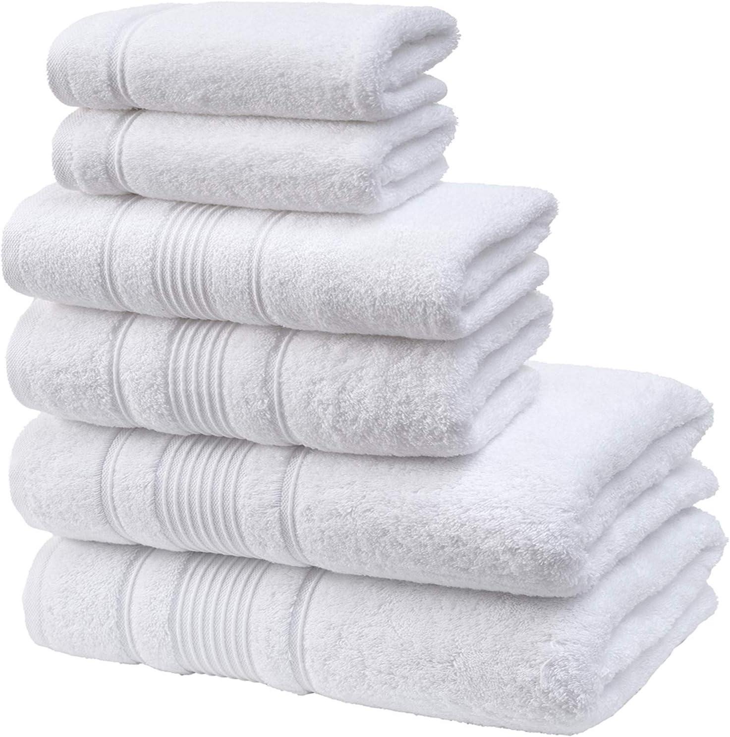 Juego de Toallas de Baño de 4 Piezas para Baño, Spa y Calidad Hotelera / Toallas Turcas 100% Algodón / Absorbentes, Suaves y Ecológicas (Blanco)