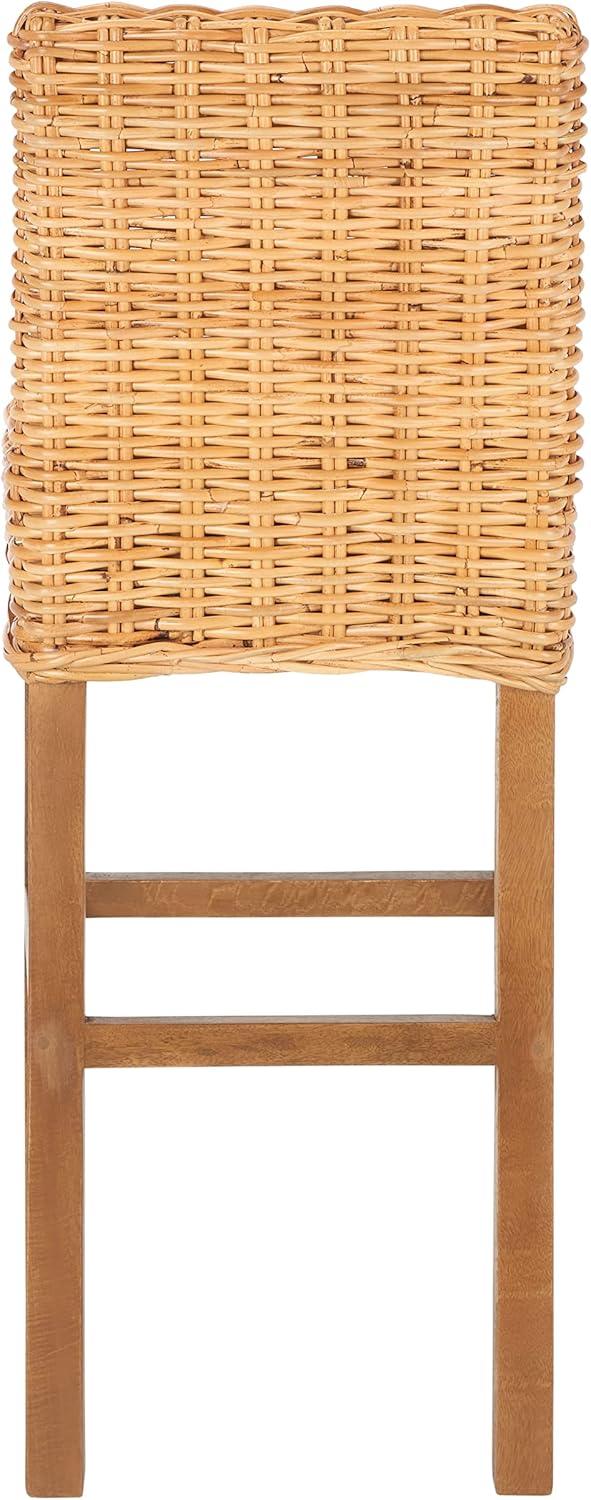 Tobie Rattan Bar Stool - BST6500 - Natural/Golden Brown - Safavieh